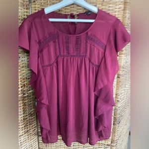Maroon Ann Taylor M blouse